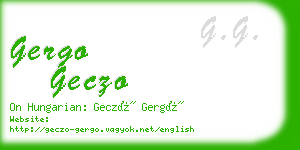 gergo geczo business card